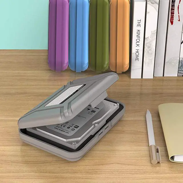 Alt view image 7 of 7 - Portable 35 Inch Hard Drive Disk Protective Box Storage Case Cover for HDD External Hard Drive AntiStatic Shock Proof Gray Pack of 5