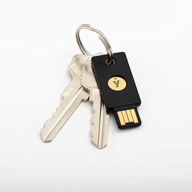 Alt view image 2 of 5 - YubiKey 5 NFC Two Factor Authentication USB and NFC Security Key Fits USBA Ports and Works with Supported NFC Mobile Devices Protect Your Online Accounts with More Than a Password