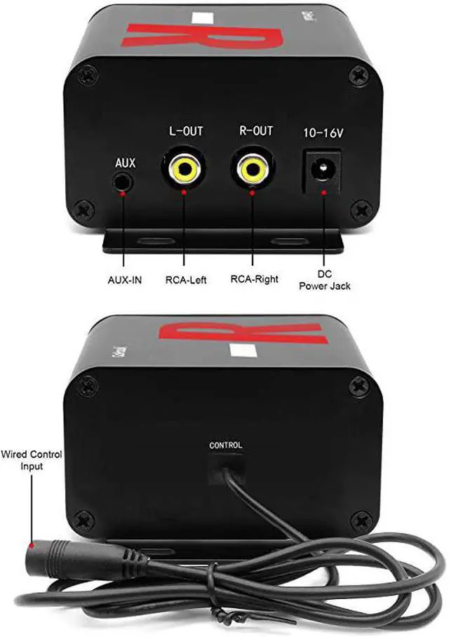 Alt view image 5 of 7 - TN4R Amplifier 4 Full Range Waterproof Bluetooth Motorcycle Stereo Speakers 1 to 15 in Handlebar Mount Audio Amp System Harley Touring Cruiser ATV UTV RZR AUX FM Radio TN4R Chrome