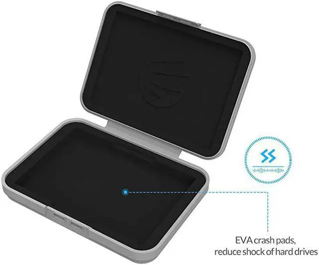 Alt view image 5 of 7 - Portable 35 Inch Hard Drive Disk Protective Box Storage Case Cover for HDD External Hard Drive AntiStatic Shock Proof Gray Pack of 5