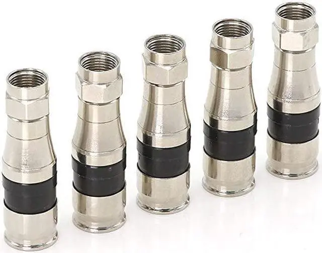 Alt view image 2 of 7 - Coaxial Cable Compression Fitting | 4 Pack | for RG11 Coax Cable with Weather Seal O Ring and Water Tight Grip