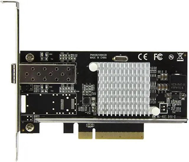 Alt view image 2 of 5 - com 10G Network Card - MM/SM - 1x Single 10G SPF+ Slot - Intel 82599 Chip - Gigabit Ethernet Card - Intel NIC Card (PEX10000SFPI)