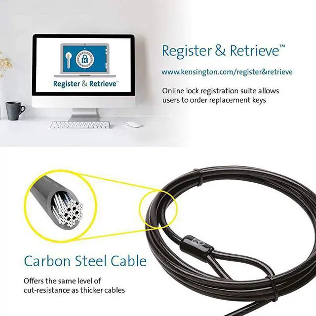 Alt view image 6 of 7 - Desktop Peripherals Locking Kit 20 Black K64424WW