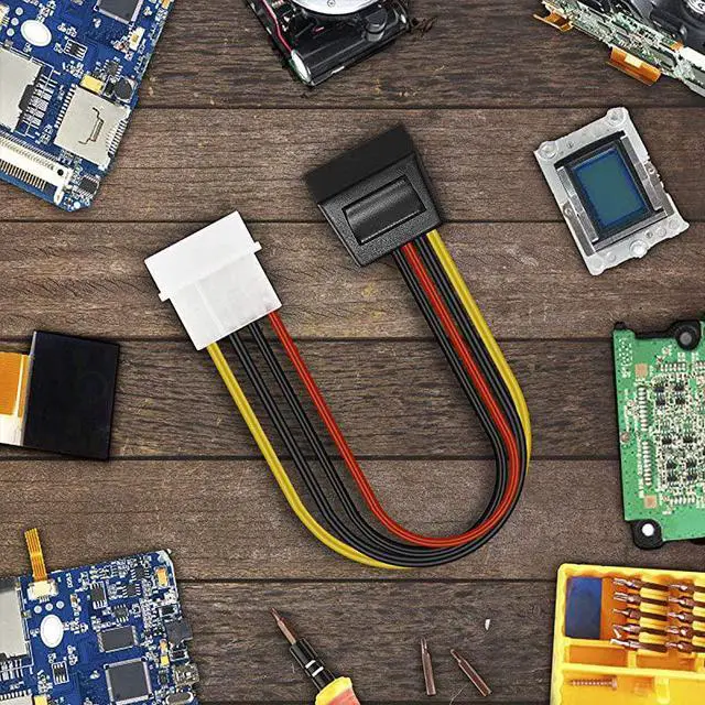 Alt view image 4 of 5 - SATA to Molex  3 Pack 4 Pin Molex to SATA Power Cable 10 Inches