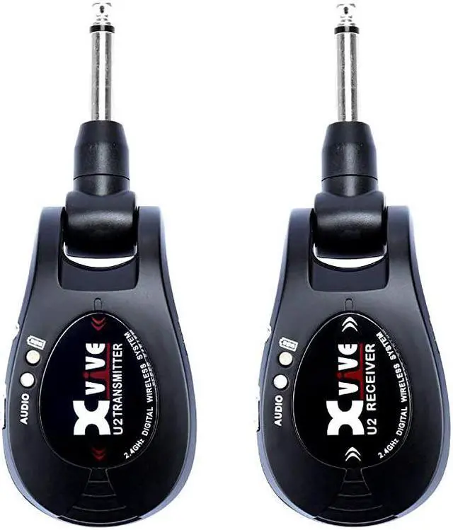 Alt view image 2 of 6 - U2 Guitar Wireless System Rechargeable 24GHz Digital Guitar Wireless Transmitter and Receiver for Electric Guitar Bass Violin Keyboard