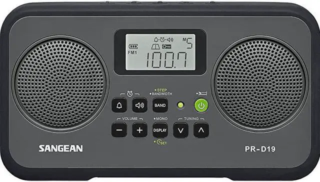 Main image of PRD19BK FM StereoAM Digital Tuning Portable Radio with Protective Bumper GrayBlack