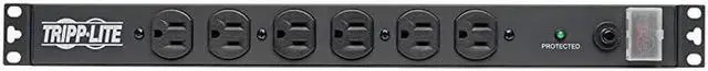 Alt view image 4 of 6 - 14 Outlet NetworkGrade Rackmount PDU 15A Surge Protected Power Strip 15ft Cord with 515P DRS1215Black
