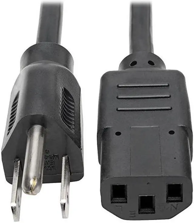 Main image of Lite Standard Computer Power Cord 10A18AWG NEMA 515P to IEC320C13 15ftP006015Black