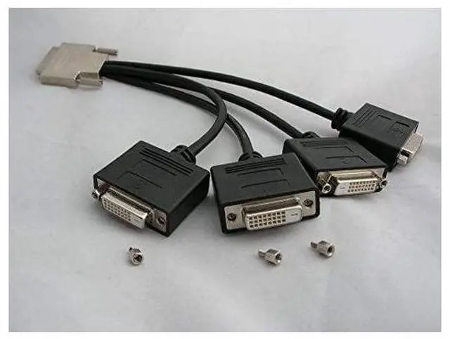Alt view image 3 of 5 - Breakout CableAdapterSCSI 68Pin M to 4Port DVID24+1 F Splitter Breakout Cable for NVIDIA and VisionTek Graphics Cards
