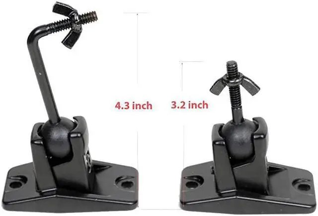 Alt view image 4 of 7 - 5 Black Universal Satellite and Audio Speaker Mount Bracket for Wall or Ceiling MS40B5 WM6