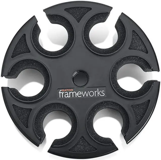 Main image of Frameworks Mic Stand Adapter to Hold up to 6 Microphones Fits Both Wired and Wireless GFWMIC6TRAY