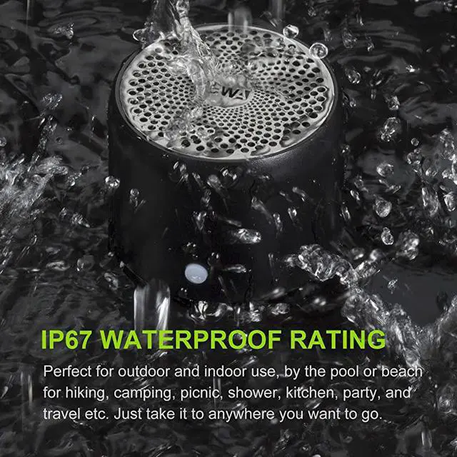 Alt view image 4 of 6 - Travel Case Packed A106 Pro Portable Bluetooth Speaker with Custom Bass Radiator Brief Design IP67 Waterproof Perfect Mini Speaker for Shower Room Bike Car Black