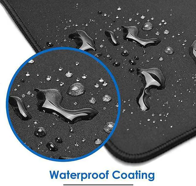 Alt view image 4 of 6 - Extended Gaming Mouse Pad with Stitched Edges Large Mousepad with PremiumTextured Cloth NonSlip Rubber Base Waterproof Keyboard Pad Desk Mat for Gamer Office Home 315 x 118 in Black