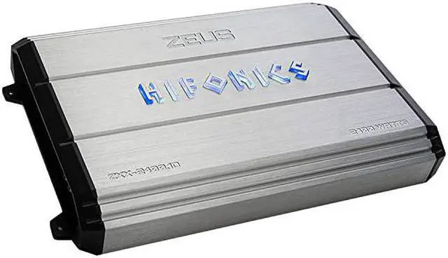 Alt view image 5 of 6 - ZXX-2400.1D Zeus Mono Channel Car Audio Amplifier (Silver) – Class D Amp, 2400-Watt, Aluminum Heat Sink, Variable Electronic Crossover, Illuminated Logo, Bass Remote Included, 1 Ohm Stable