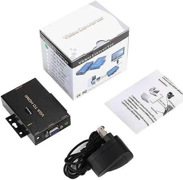 Alt view image 7 of 7 - VGA to HDMI Converter with 35mm Audio Port for PC Laptop Display Computer Mac Projector