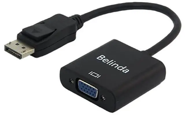 Main image of DisplayPort Display Port DP Male to VGA Female Cable Adapter Converter Black Male to Female for DisplayPort Enabled Desktops to Connect to VGA Displays for PC