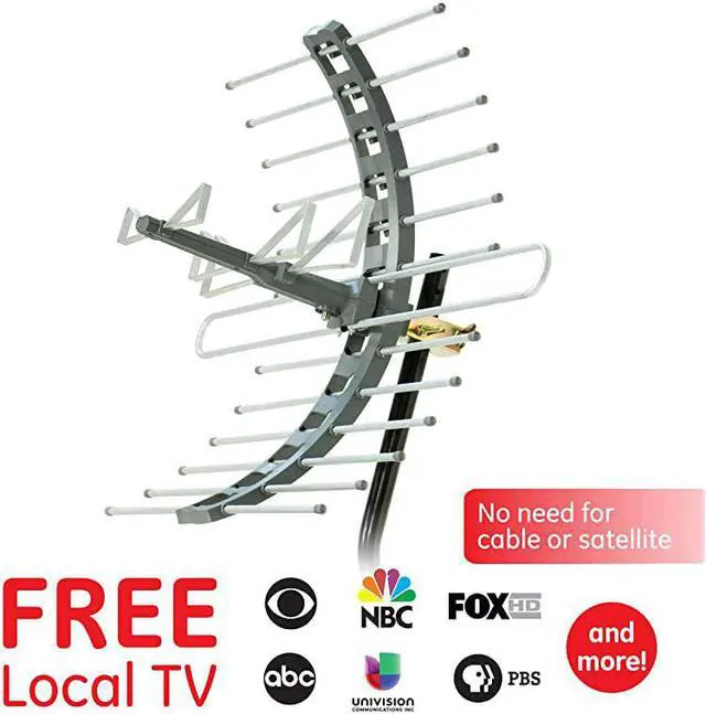 Alt view image 7 of 7 - Outdoor TV Antenna, Long Ran Antenna, 4K 1080P VHF UHF Digital HDTV Antenna, J Mount Included, Also Indoor Attic Mountable, Weather Resistant, 29884