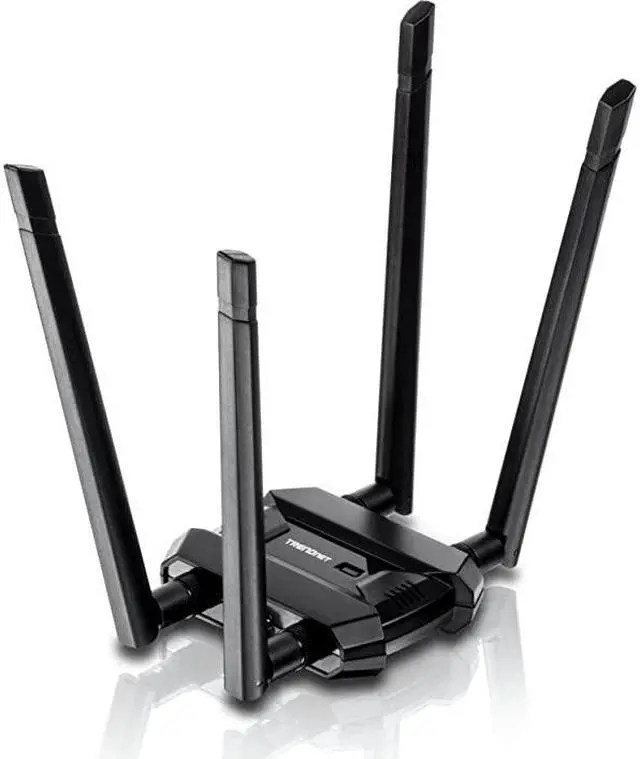 Main image of AC1900 High Power Dual Band Wireless USB Adapter, Increase-Extend WiFi Wireless Coverage, Stream 4K HD Video, Windows-Mac OS Compatible, USB 3.0 to USB Type A, Black, TEW-809UB