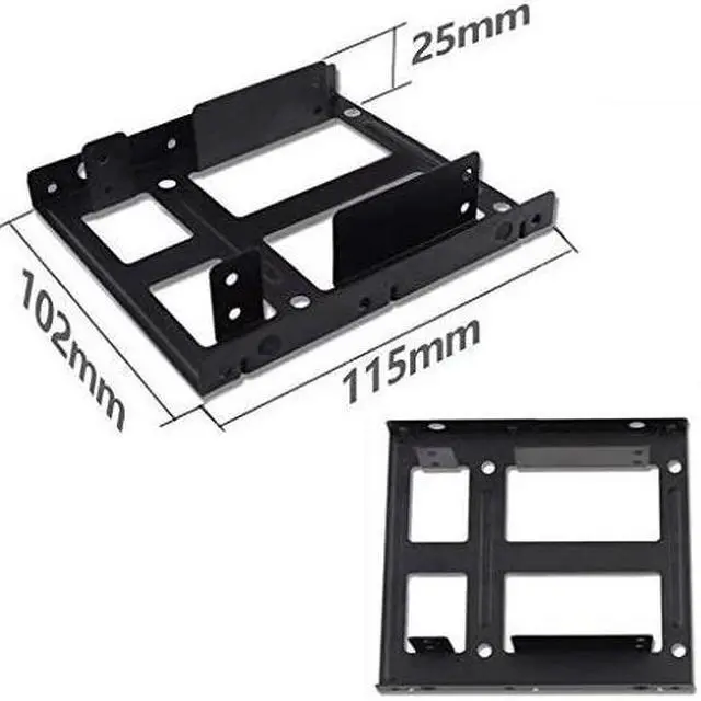 Alt view image 2 of 7 - 2x 25 Inch SSD to 35 Inch Internal Hard Disk Drive Mounting Kit BracketSATA Data Cables and Power Cables included