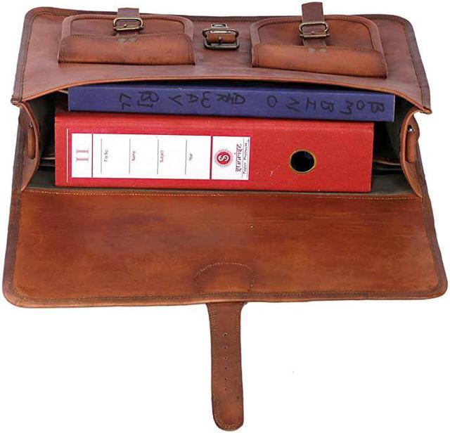 Leather Briefcase Laptop bag 18 inch Handmade Messenger Bags Best Satchel  by KPL