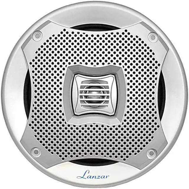 Main image of 525 Marine 2Way Speakers Water Resistant Audio Stereo Sound System with 400 Watt Power Attachable Grills and Resin Treatment for Indoor and Outdoor Use 1 Pair in AQ5CXS Silver