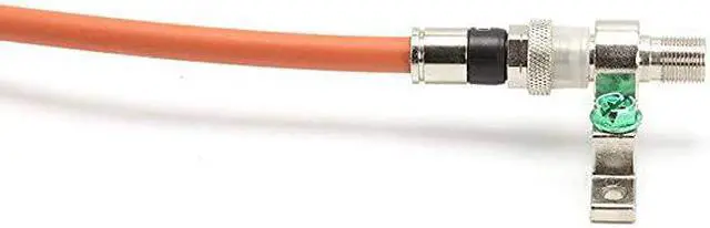 Alt view image 7 of 7 - 10 Feet Direct Burial Coaxial Cable Proudly Made in USA RG6 Coax Cable Rubber Boot Outdoor Connectors Orange Designed for Waterproof and to Be Burried
