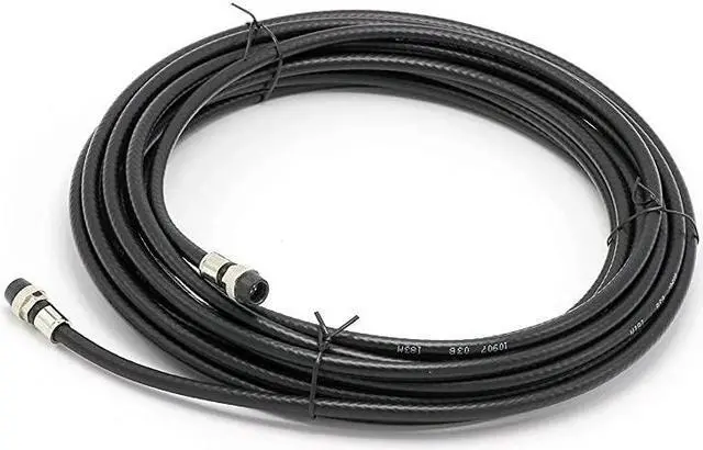 Main image of Feet Black RG6 Coaxial Cable with Rubber booted Weather Proof Outdoor Rated Connectors F81 RF Digital Coax for CATV Antenna Internet Satellite