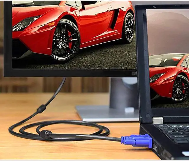 Alt view image 2 of 3 - VGA to VGA Monitor Cable HD15 Male to Male for TV Computer Projector 15 Feet