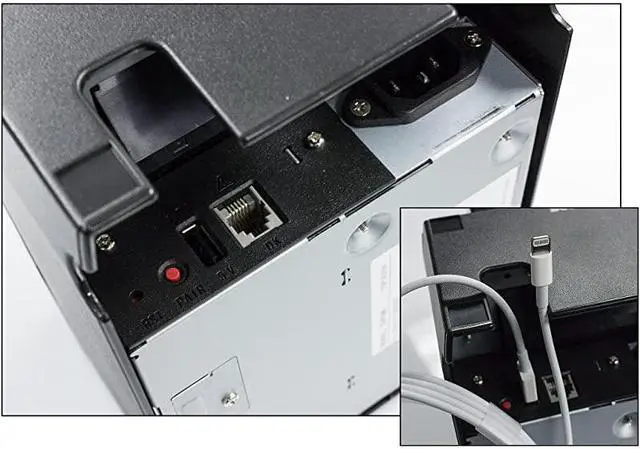 Alt view image 3 of 4 - TSP143IIIU USB Thermal Receipt Printer with Device and Mfi USB Ports Autocutter and Internal Power Supply Gray