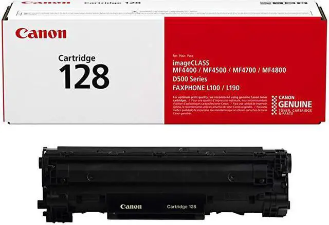 Main image of Genuine Toner Cartridge 128 Black 3500B001 1 Pack for imageCLASS MF4450 MF4570dn MF4570dw MF4770n MF4880dw MF4890dw D530 D550 Laser Printers and FAXPHONE L100 L190