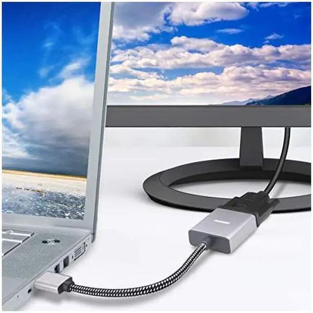Alt view image 5 of 6 - DisplayPort to VGA  DisplayPort to VGA Adapter Male to Female GoldPlated Adapter
