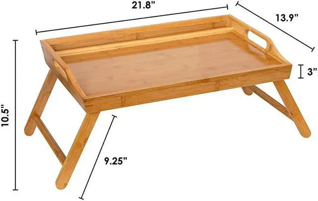 Alt view image 5 of 7 - Media Bed Tray with Phone Holder Fits up to 173 Inch Laptops and Most Tablets Natural Bamboo Style No 78107