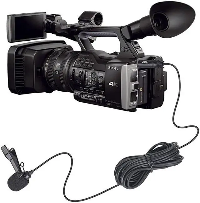 Alt view image 4 of 7 - XLR Microphone CVMV02O 2 Pack 1476 fts Phantom Power OmniDirectional Lavalier Lapel Microphone for Canon Sony Panasonic Camcorders Zoom H4n H5 H6 Tascam DR40 DR60D DR70D DR100 Recorders