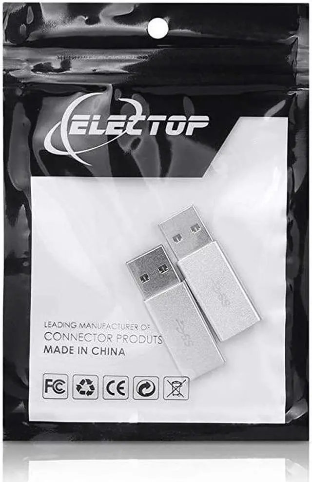 Alt view image 7 of 7 - USB 3.1 Type C Female to USB A Male Adapter (2 Pack), Type A to C USB 3.1 Female to USB A Female Adapter Converter Support Data Sync and Charging