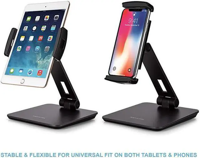 Alt view image 4 of 7 - Business Kiosk Aluminum Tablet Stand 360 Swivel Tablet Phone Holders for Any 414 Display Tablets or Cell Phones Professional Sturdy for Store POS Office Showroom Grey