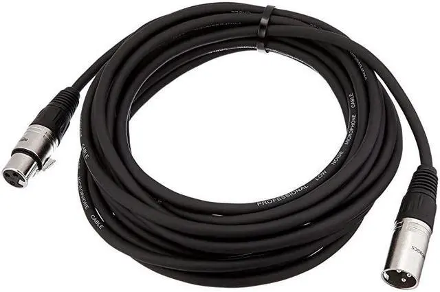 Alt view image 4 of 4 - Basics XLR Male to Female Microphone Cable 25 Feet Black
