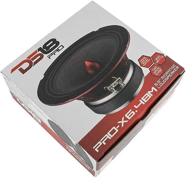 Alt view image 5 of 5 - PRO-X6.4BM Loudspeaker - 6.5", Midrange, Red Aluminum Bullet, 500W Max, 250W RMS, 4 Ohms - Premium Quality Audio Door Speakers for Car or Truck Stereo Sound System (1 Speaker)