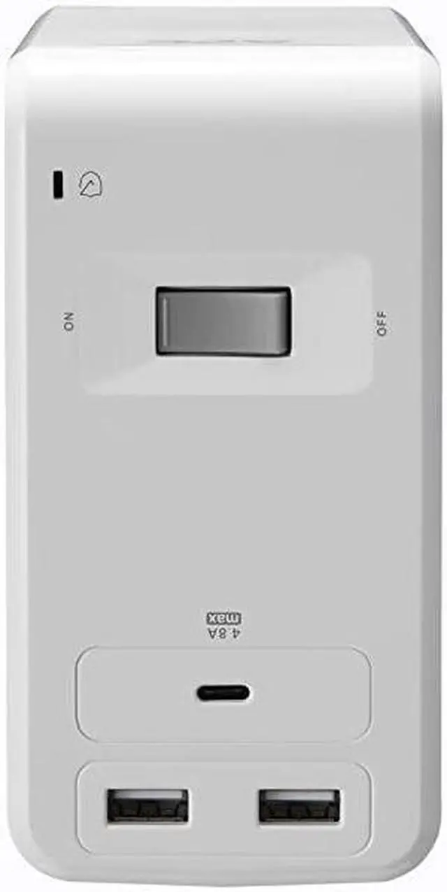 Alt view image 2 of 4 - Desk Mount Power Station PE6U21W UShaped Surge Protector with USB Ports 3 Desk Clamp 6 Outlet 1080 Joules