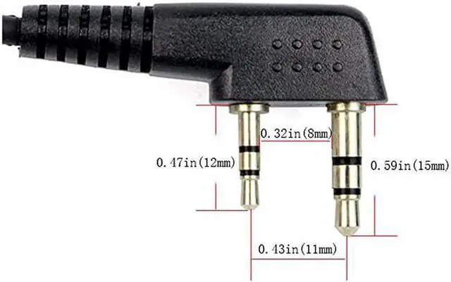 Alt view image 6 of 7 - Case of 10 Walkie Talkies Earpiece with Mic 2 Pin DType Headset for Baofeng UV5R BF888S  H777 RT22 RT27 RT5R Kenwood 2 Way Radios