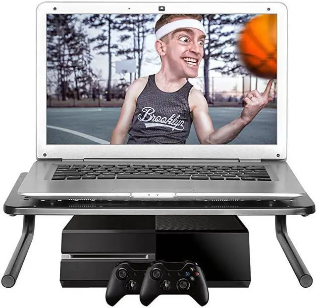 Alt view image 7 of 7 - Stand Riser with Vented Metal for Computer Laptop Desk Printer with 145 Platform 4 Inch Height