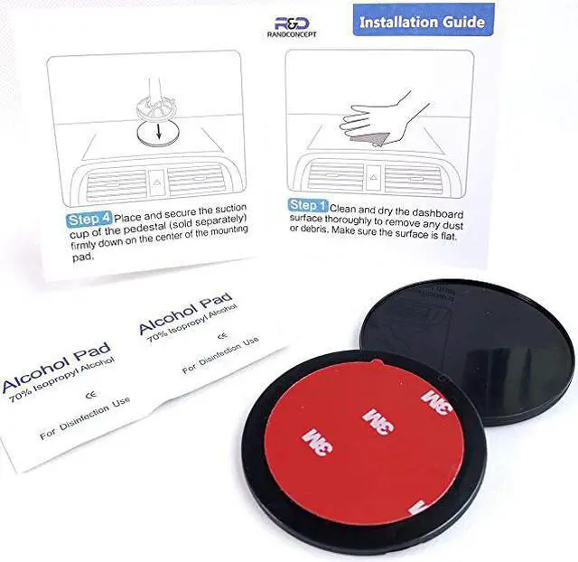 Alt view image 3 of 4 - 70mm 3M VHB Adhesive Dashboard Pad Mounting Disk for Suction Cup Phone Mount amp Garmin GPS Suction Mount | 276quot Wide Diameter 2 Pcs