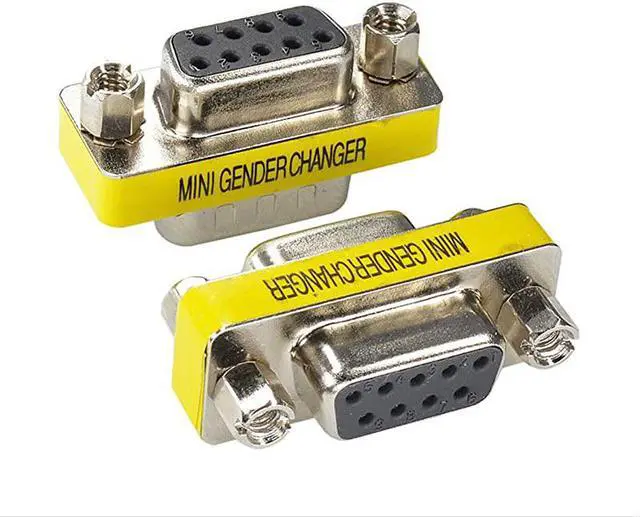 Main image of 2Pack DB9 Serial RS232 Female to Female Slimline Data Transfer Coupler Adapter,Gender Changer