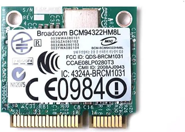 Alt view image 2 of 3 - Genuine PW934 Boardcom PCI Express Mini 80211 abgn WiFi Mini Card For Latitude XT2 XT2XFR 2100 E4200 E4300 E5400 E5410 E5500 E5510 E6400 E6400 ATG E6400 XFR E6500 Studio 15 1535 1537 17 1735 1736 173