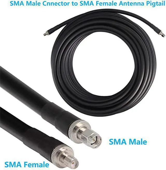 Alt view image 4 of 7 - 50 ft Low-Loss Coaxial Extension Cable (50 Ohm) SMA Male to SMA Female Connector,  Pure Copper Coax Cables - Antenna Lead Extender for 3G/4G/5G/LTE/ADS-B/Ham/GPS/WiFi/RF Radio Use (Not for TV)