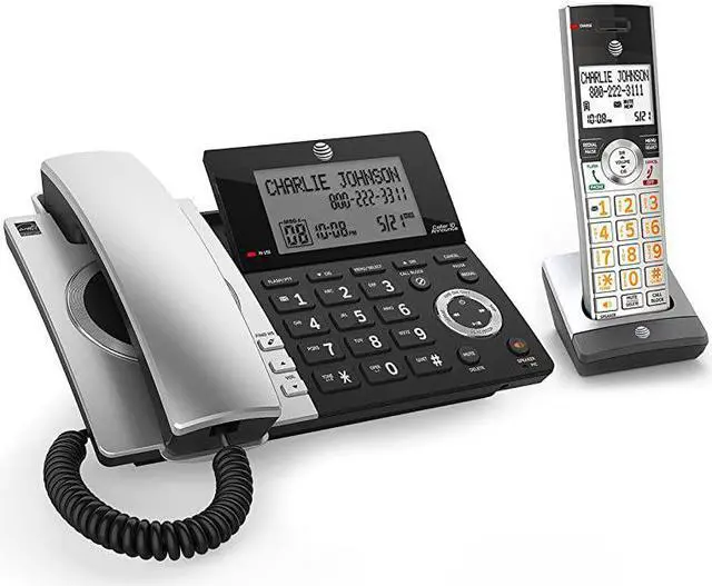 Main image of CL84107 DECT 60 Expandable CordedCordless Phone with Smart Call Blocker BlackSilver with 1 Handset
