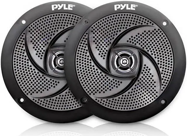 Main image of Marine Speakers 4 Inch 2 Way Waterproof and Weather Resistant Outdoor Audio Stereo Sound System with 100 Watt Power and Low Profile Slim Style Design 1 Pair PLMRS4B Black