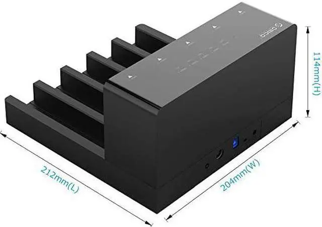 Alt view image 7 of 7 - USB 30 to SATA External Hard Drive 5 Bay Docking Station with Duplicator Offline Clone Function for 25 or 35in HDD SSD Support 5X 10 TB