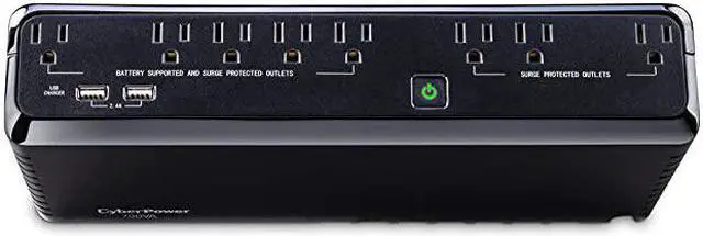 Alt view image 2 of 7 - SL700U Standby UPS System 700VA370W 8 Outlets 2 USB Charging Ports Slim Profile