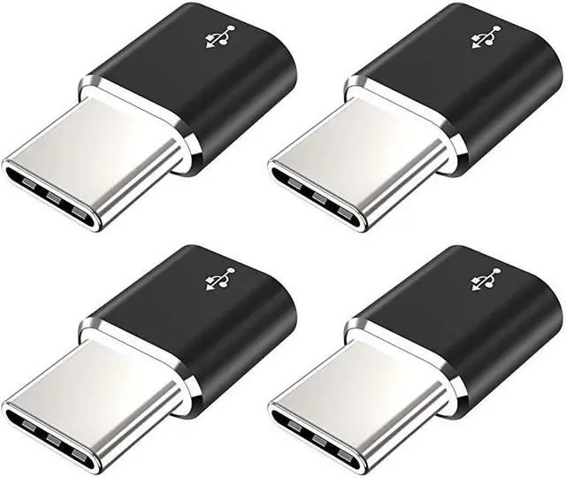 Main image of USB Type C Adapter 4Pack Micro USB Female to USB C Male Convert Connector Fast Charging Compatible with Samsung Galaxy S10 S9 S8 PlusNote 9 8Pixel 3 2 XLLG V35 V30 G7 G6Moto Z2 Z3Black