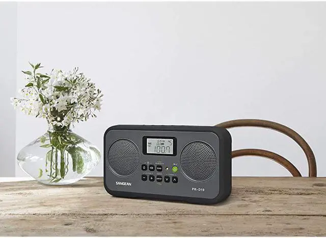 Alt view image 3 of 6 - PRD19BK FM StereoAM Digital Tuning Portable Radio with Protective Bumper GrayBlack